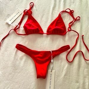 Whitefox Boutique Red Cheeky Bikini